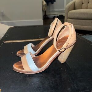 Rachel Comey Leather Block Heel Sandals in Tan - Size 6